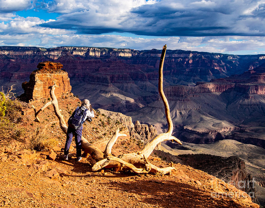 Photographing the South Kaibab Trail In the Grand Canyon Photograph by L Bosco