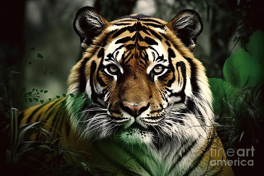 Nature Painting - Photos of tigers, trees, and other wildlife from nature can be u by N Akkash