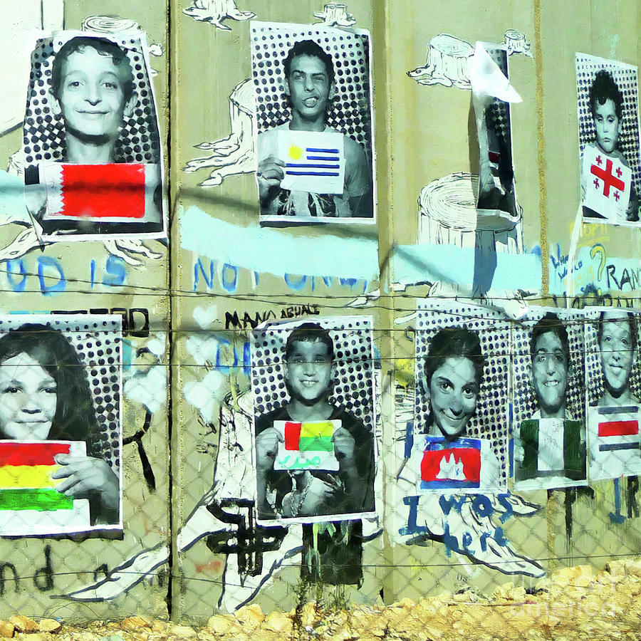 Photos on Apartheid Wall Photograph by Munir Alawi