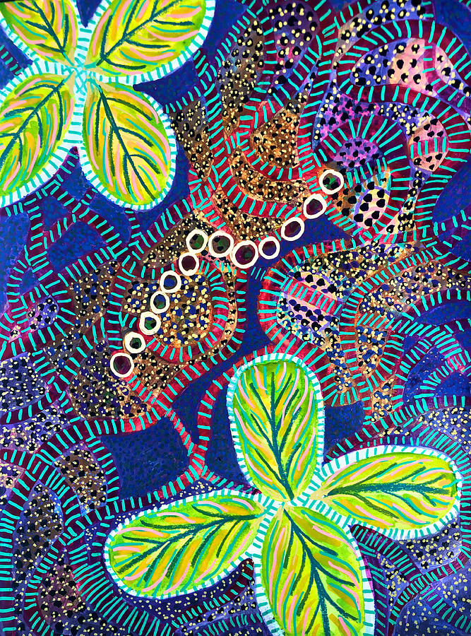 Photosynthesis Creating Oxygen Painting by Polly Castor