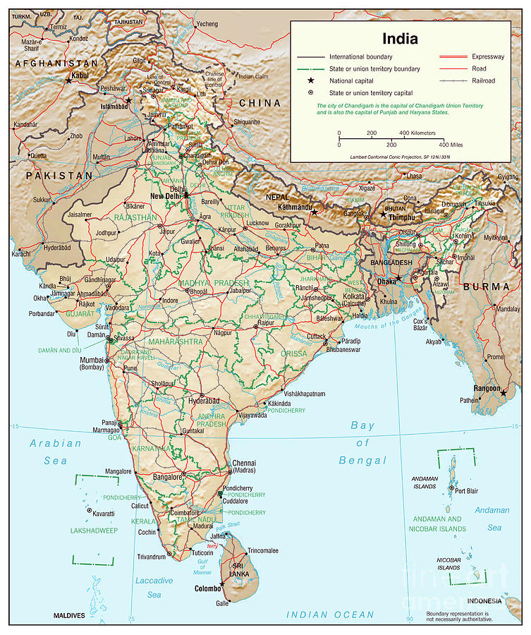 Map of india hi-res stock photography and images - Alamy