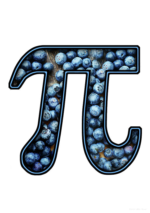 Pi - Food - Blueberry Pie Digital Art by Mike Savad
