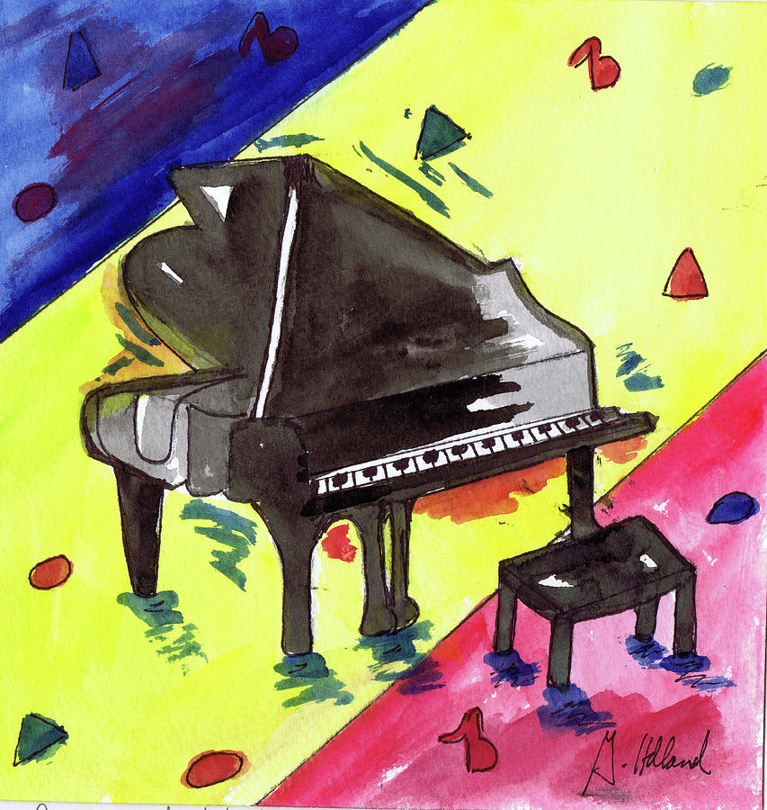 Piano Painting by Genevieve Holland