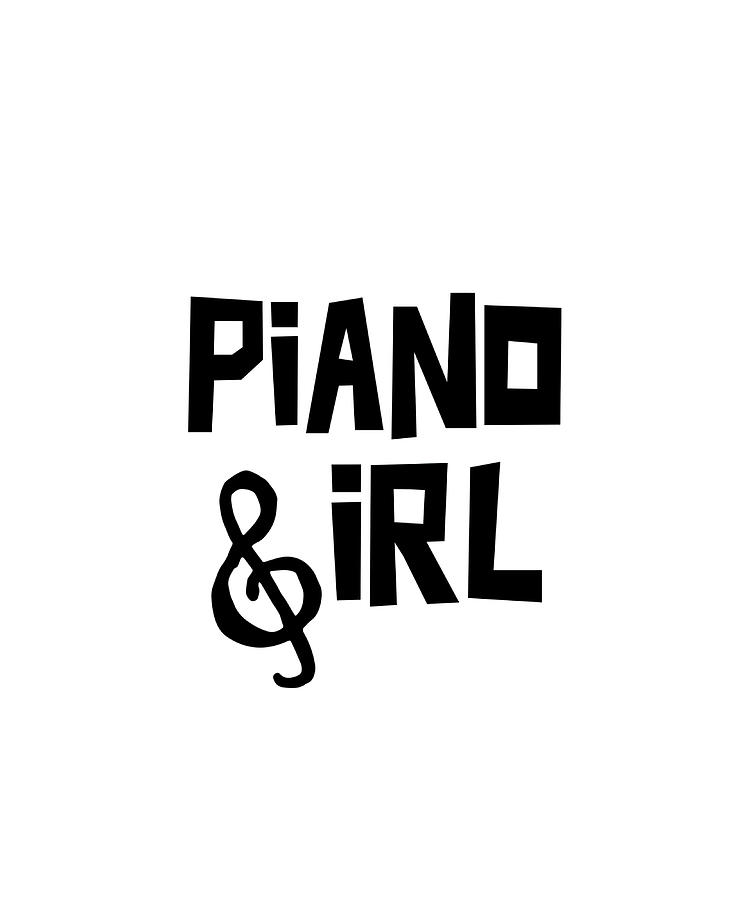 Piano Girl Essential Sticker and Shirt Design Painting by Logan Ward ...