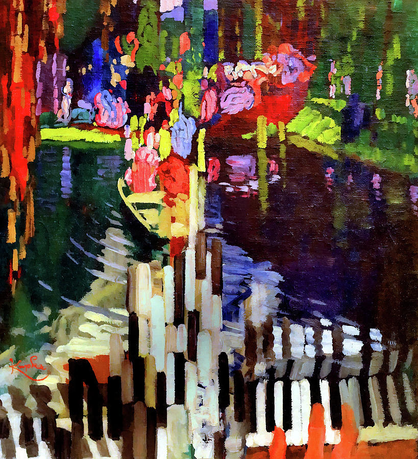 Frantisek Kupka - Piano Keys Lake Painting by Jon Baran