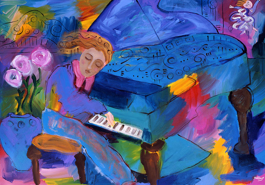 Piano Melody Painting by Jim Stallings