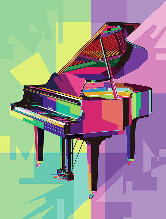 Piano Wpap Pop Art Digital Art