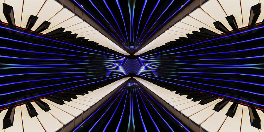 PianoScape #2 - piano keyboard abstract mirrored perspective Photograph by Peter Herman