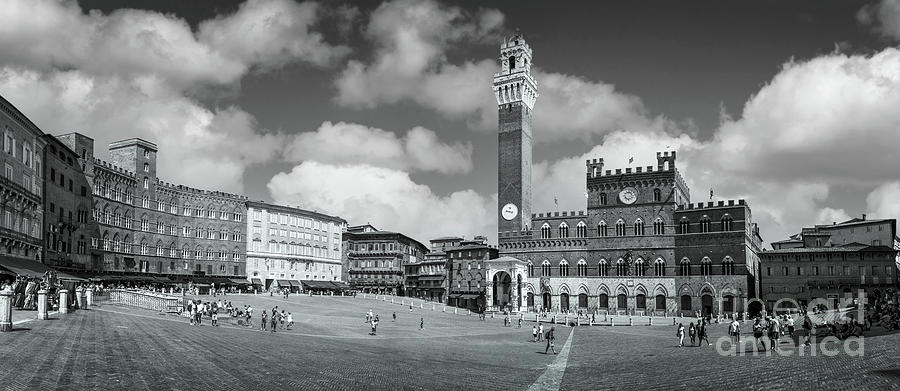 Architecture Photograph - Piazza del Campo in Siena by Delphimages Photo Creations