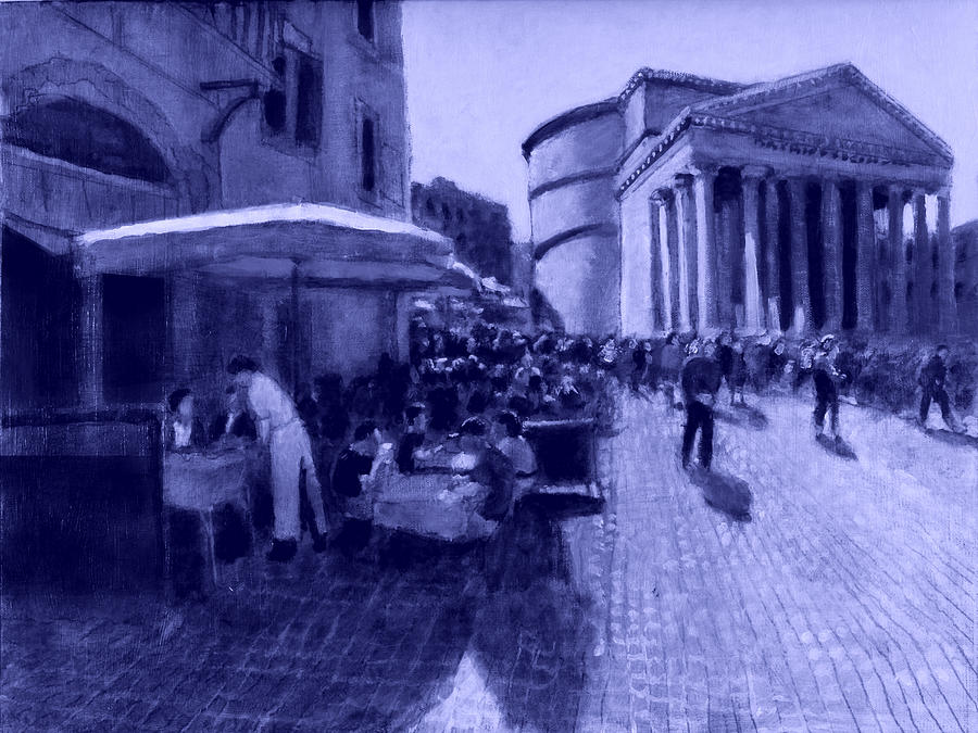 Piazza Della Rotonda Drawing by David Zimmerman