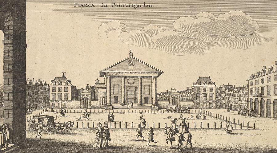 Piazza in Covent Garden Relief by Wenceslaus Hollar