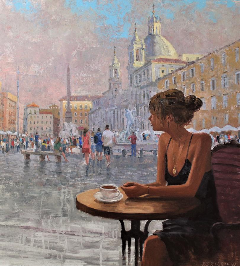 Piazza Navona, Rome Painting by Roelof Rossouw