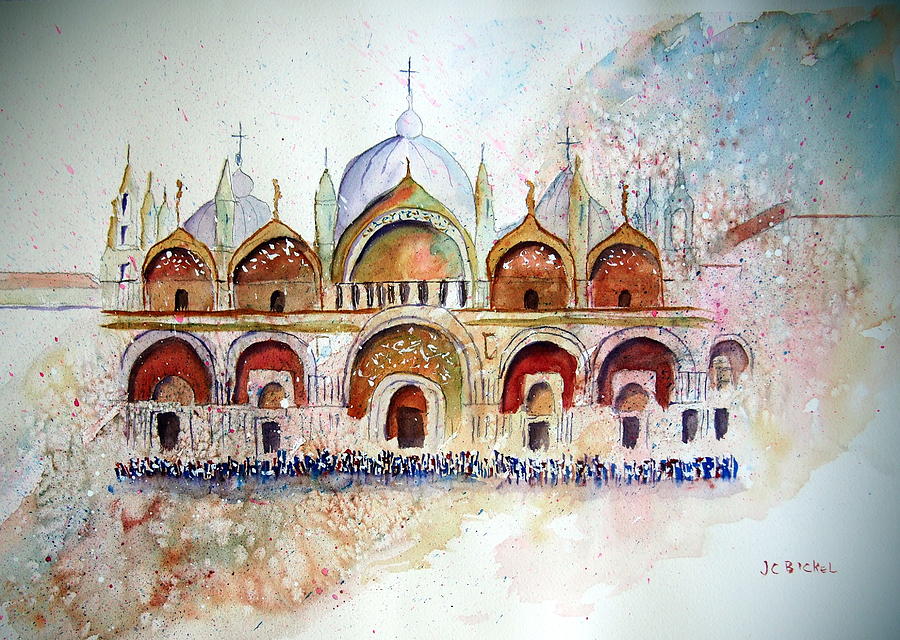 Piazza San Marco Painting by Jacquelin Bickel