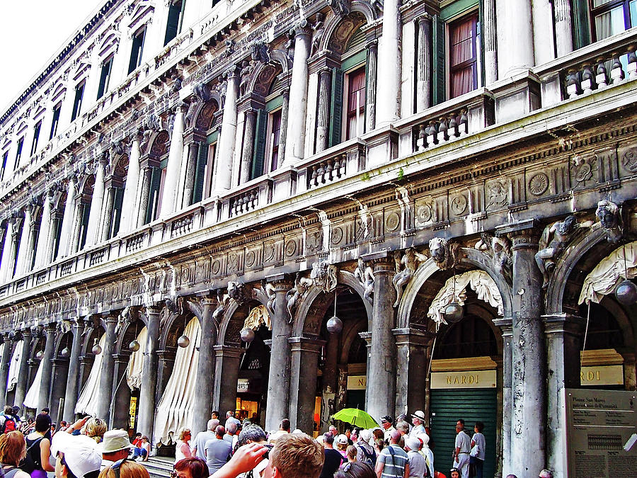 Piazza San Marco Shops Photograph by Debbie Oppermann