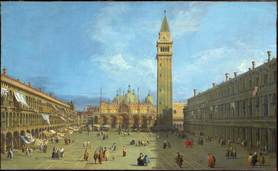 Vintage Painting - Piazza San Marco, Venice                                                        by Long Shot