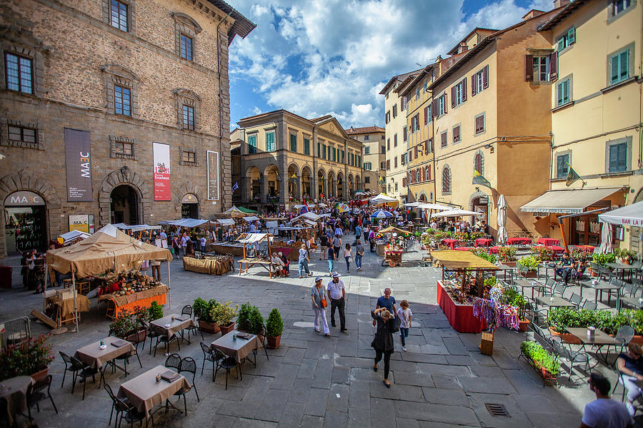 Piazza Signorelli in Cortona  Photograph by Al Hurley