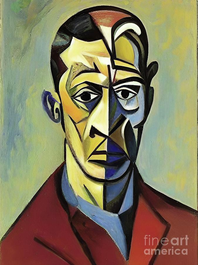 Picasso portrait early 1900s Digital Art by Christina Fairhead