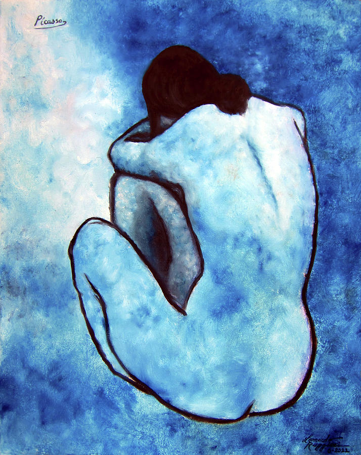 Picasso Rhapsody in Blue Painting by Leonardo Ruggieri