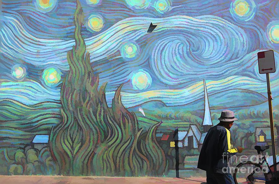 Edward Hopper Mixed Media - Picasso Venice Beach Wall Art Color  by Chuck Kuhn