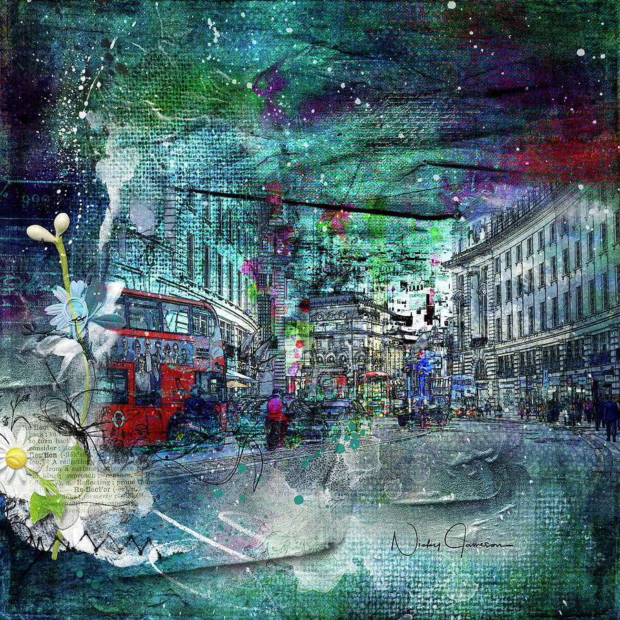 Piccadilly Life Mixed Media by Nicky Jameson