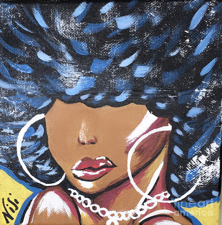 Pick Yo Afro Lady Painting by Topshelf ARTistry by NiSi - Pixels