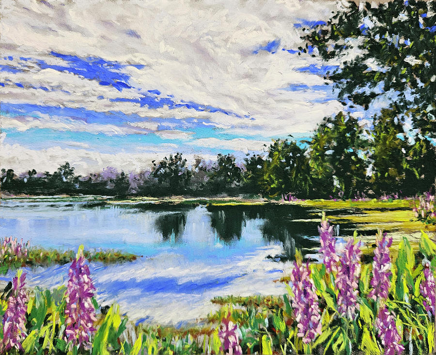 Pickerel Weed Painting by Rick McKinney