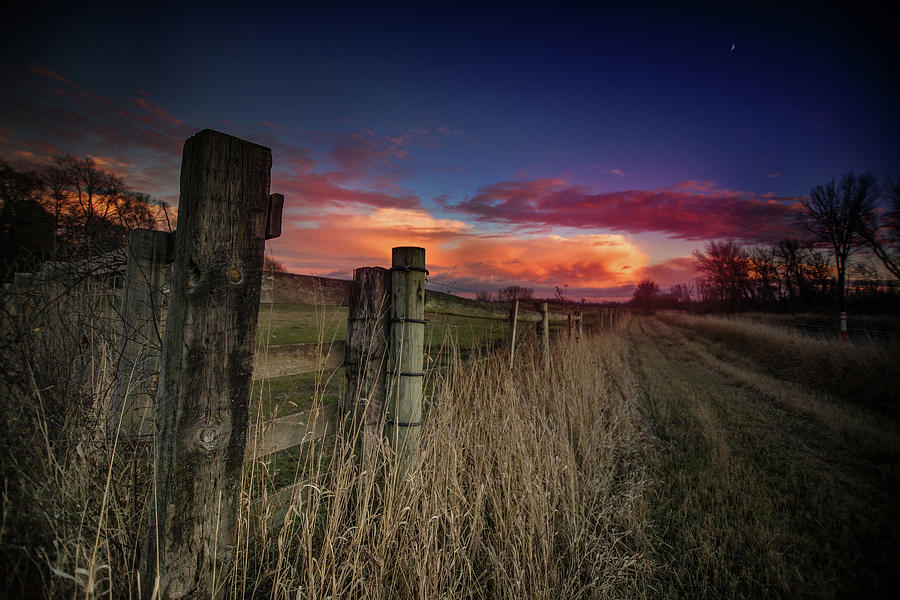 Picket Fence Sunset Photograph by Nicole Engstrom