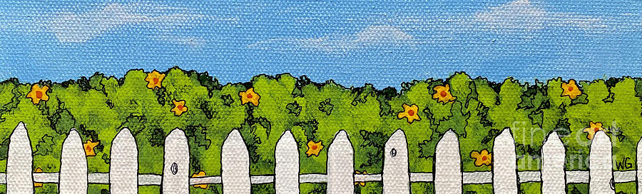 Picket Fence Painting by Wendy Golden