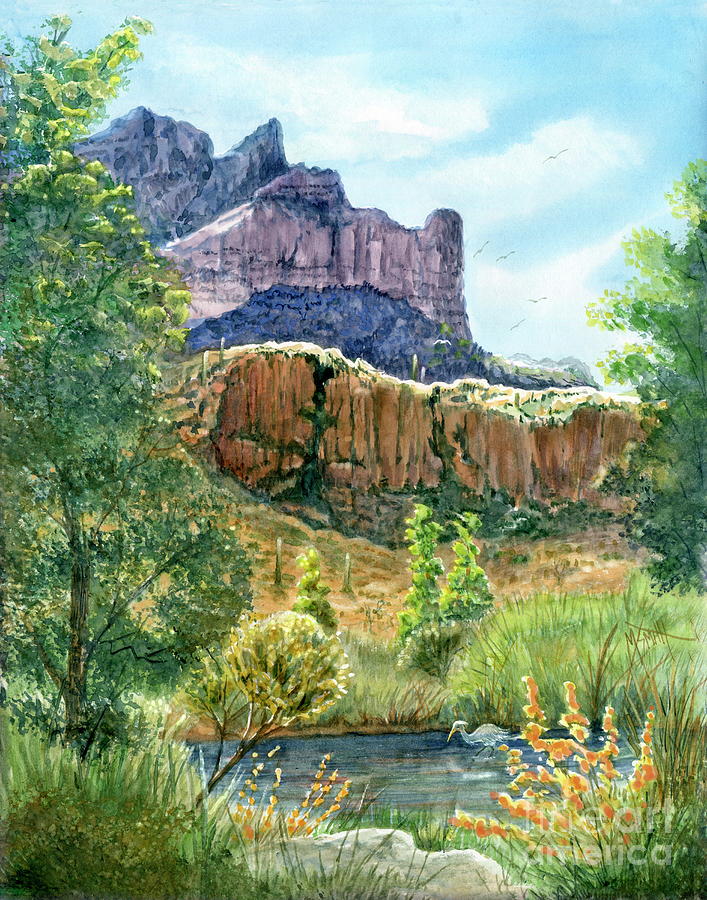 Picket Post Mountain View Painting by Marilyn Smith
