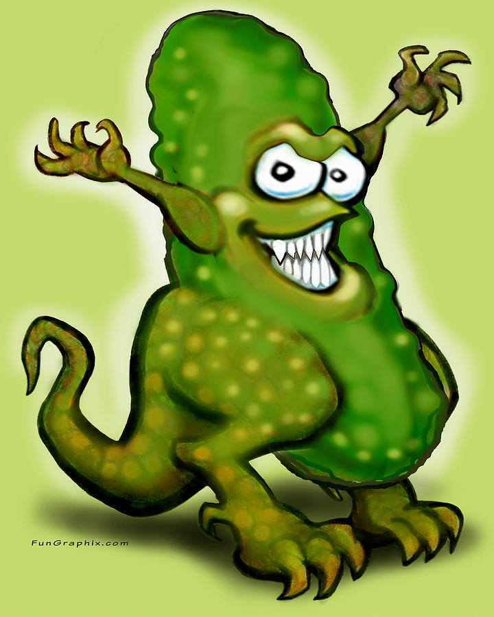 Pickle Monster Digital Art by Kevin Middleton
