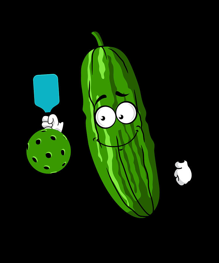 Pickleball Cucumber Player Digital Art by Moon Tees | Fine Art America