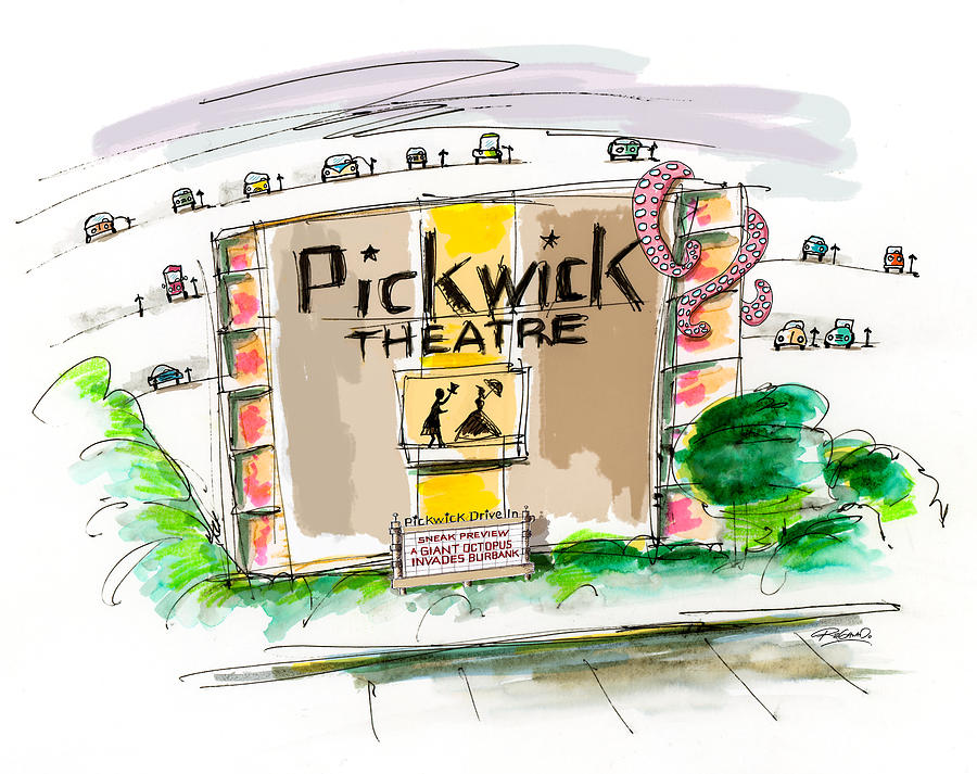 Pickwick Drive In Mixed Media by Ron Regalado