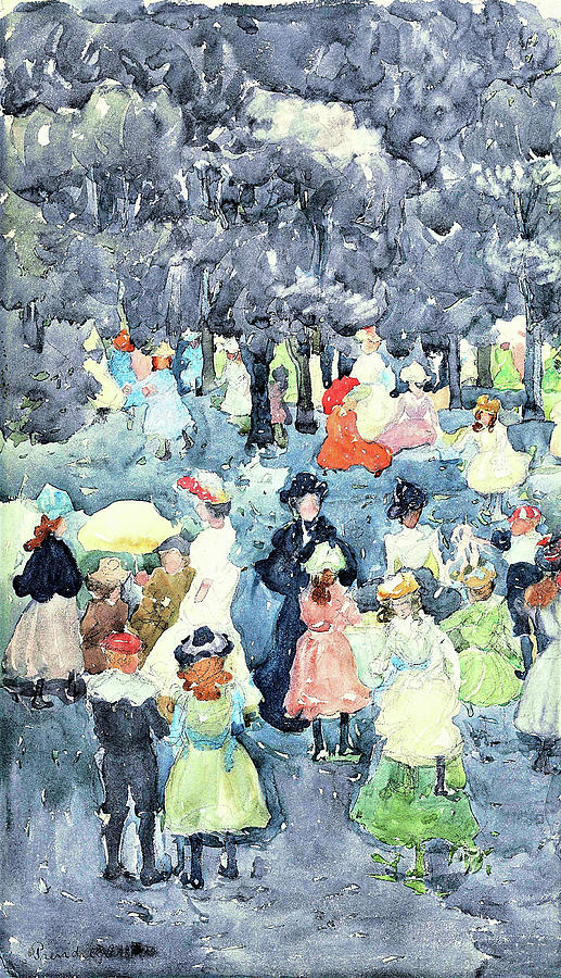 Picnic Party - Digital Remastered Edition Painting by Maurice Brazil Prendergast