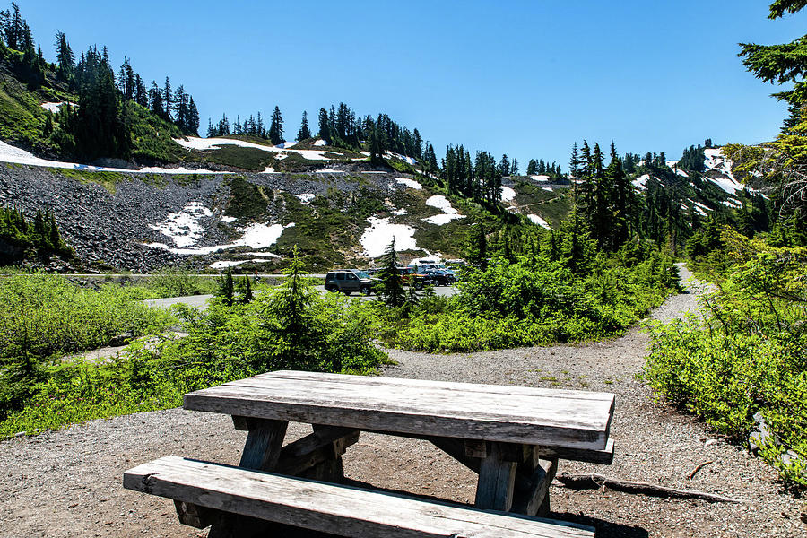 Picnic Table at Artist Point Photograph by Tom Cochran