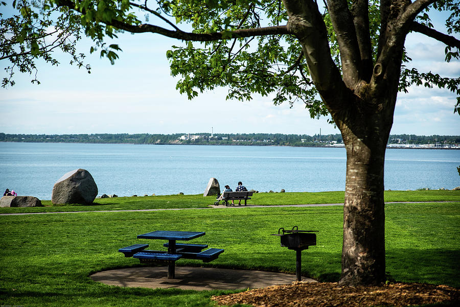 Picnic Table at Boulevard Park Photograph by Tom Cochran