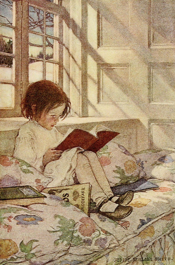 Picture Books in Winter from A Childs Garden of Verses 1905 Drawing by Jessie Willcox Smith Picture Books in Winter from A Childs Garden of Verses 1905 Drawing by Jessie Willcox Smith