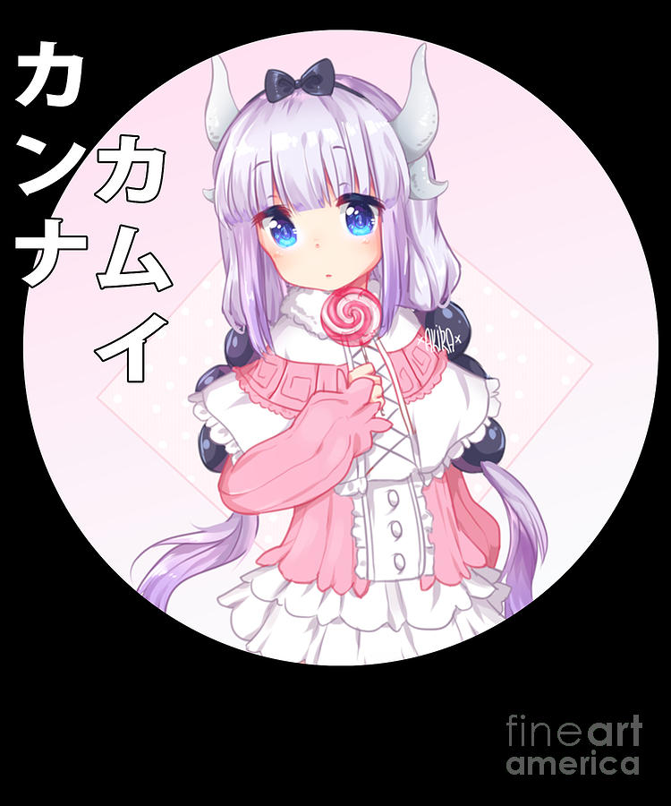 T-shirt Miss Kobayashi's Dragon Maid Anime Room, maid, purple