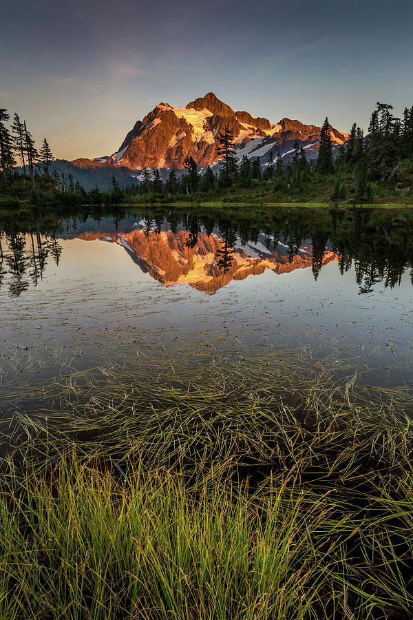 Picture Mount Shuksan at Picture Lake Photograph by Pierre Leclerc Photography