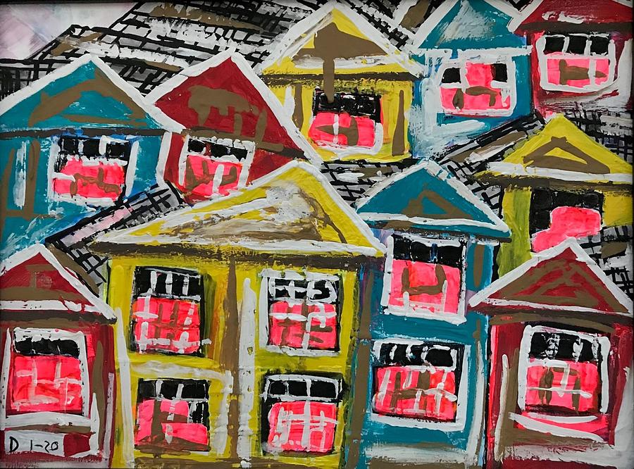 Picture Window Homes Painting by Dan Bridge - Pixels