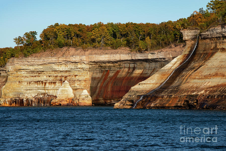 Pictured Rocks Bridal Veil Falls Two Photograph by Bob Phillips