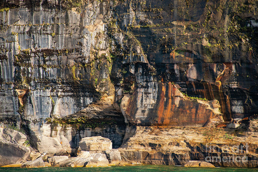 Pictured Rocks Color and Cliffs Four Photograph by Bob Phillips