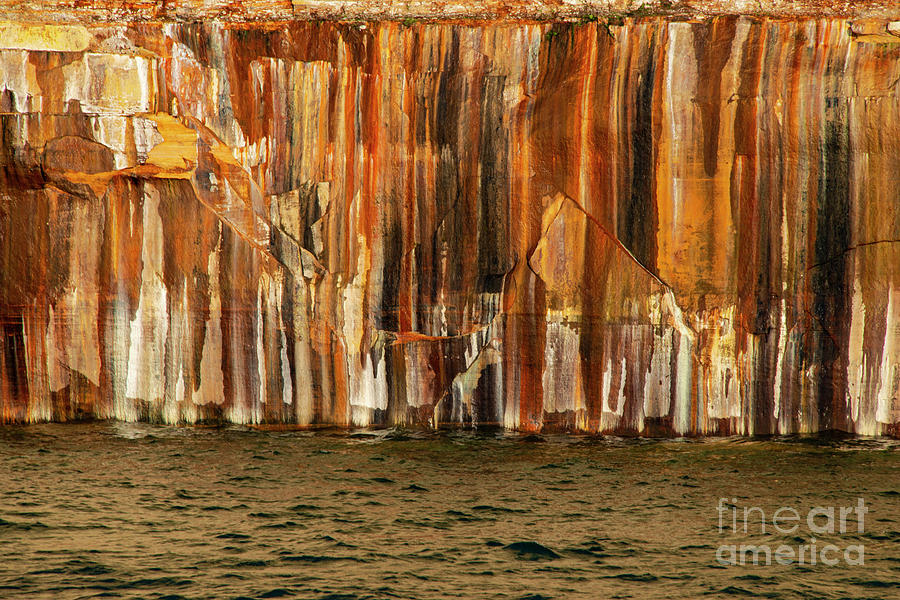 Pictured Rocks Colored Stripes Five Photograph by Bob Phillips