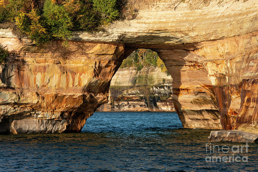 Pictured Rocks Lovers Leap Two Photograph by Bob Phillips