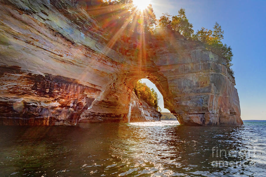 Pictured Rocks Michigan Lovers Leap -6539 Photograph by Norris Seward