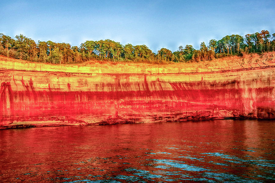Pictured Rocks Red Photograph by Nathan Wasylewski