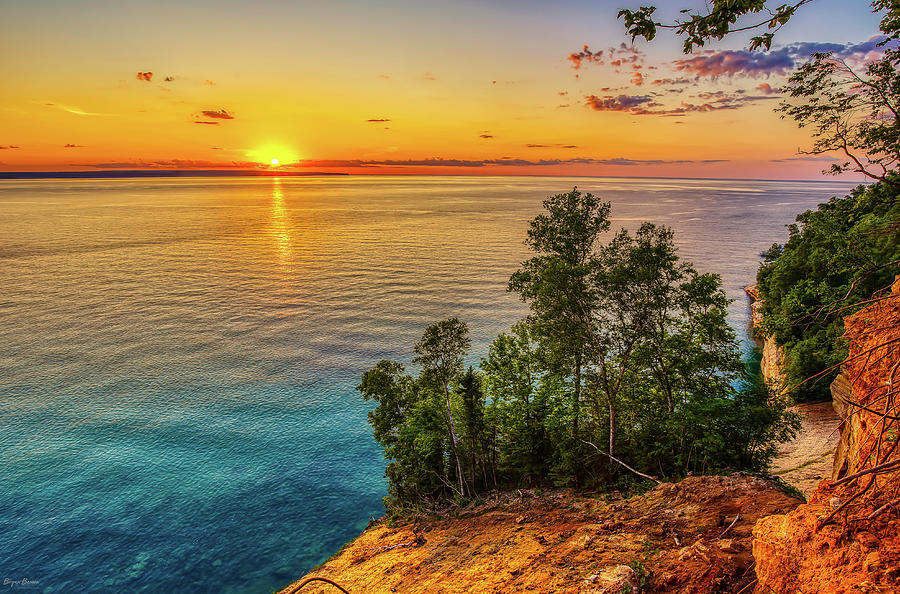 Pictured Rocks Sunset Photograph by Bryan Benson - Fine Art America