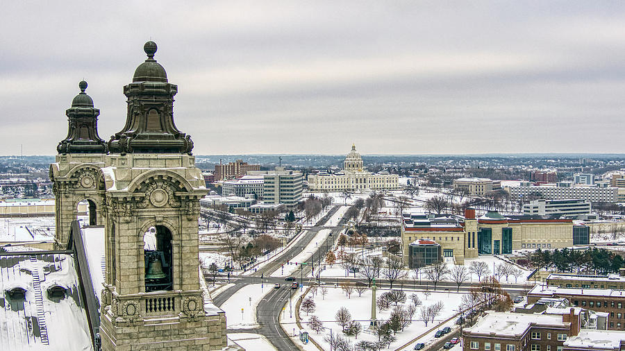 Pictures Over Minnesota Twin Cities Cathedral of St Paul Capital Photograph by Greg Schulz Pictures Over Stillwater