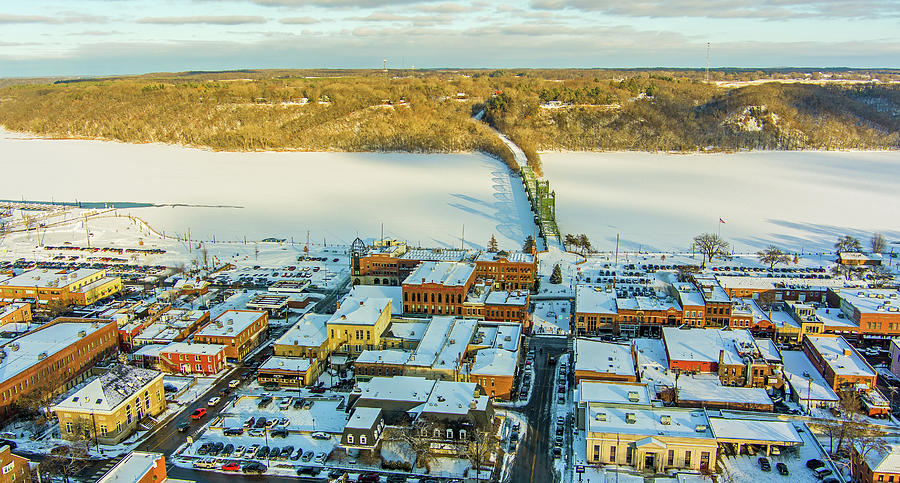 Pictures Over Stillwater Downtown fresh snow St Croix Valley Photograph by Greg Schulz Pictures Over Stillwater