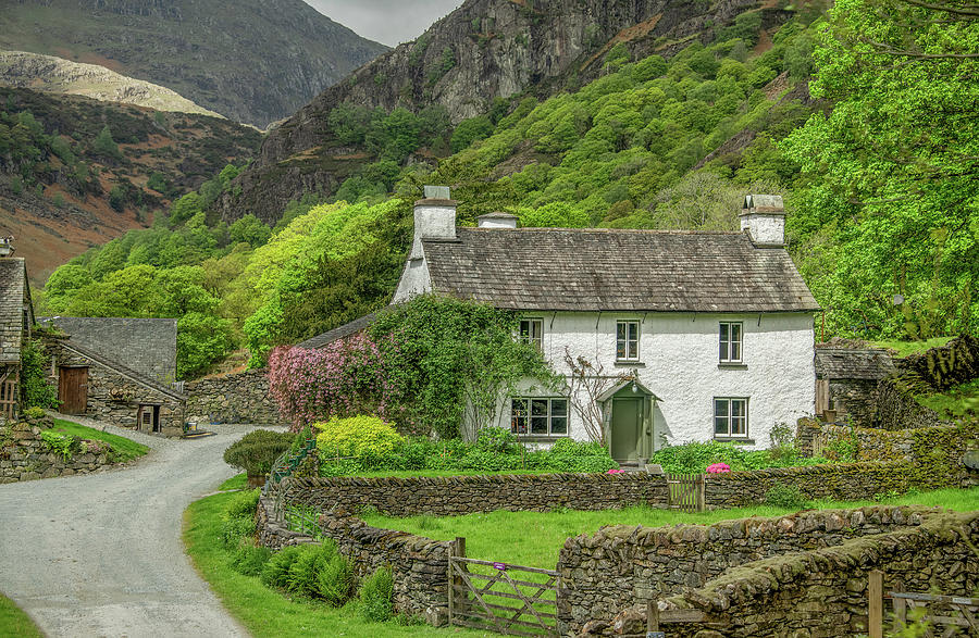 Picturesque Cottage, Englands Lake District Photograph by Marcy Wielfaert