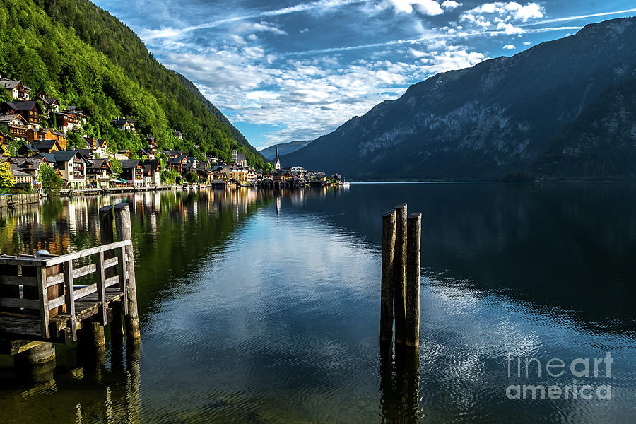 Picturesque Lakeside Town Hallstatt At Lake Hallstaetter See In Austria Photograph by Andreas Berthold